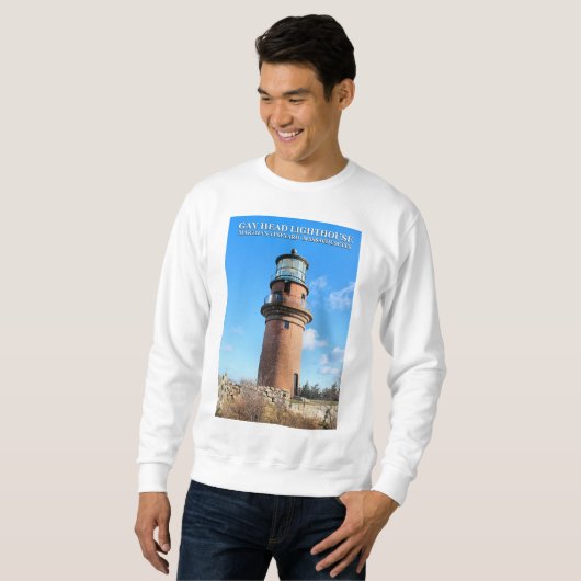 Gay Head Lighthouse, Martha's Vineyard MA Sweatshirt (Vorne ganz)