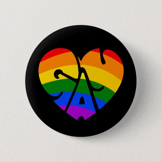 Gay Heart Button (Vorderseite)