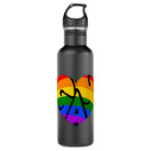 Gay Heart Edelstahlflasche (Vorderseite)