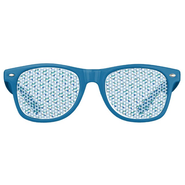 Gay Heart Pattern Retro Sonnenbrille (Vorderseite)