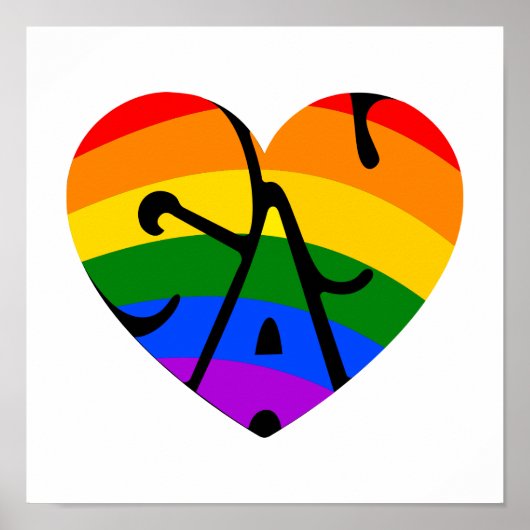 Gay Heart Poster (Vorne)