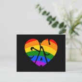 Gay Heart Postkarte (Stehend Vorderseite)