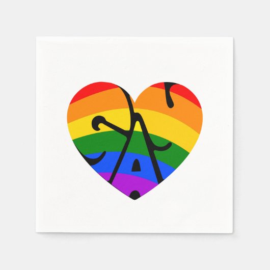Gay Heart Serviette (Vorderseite)