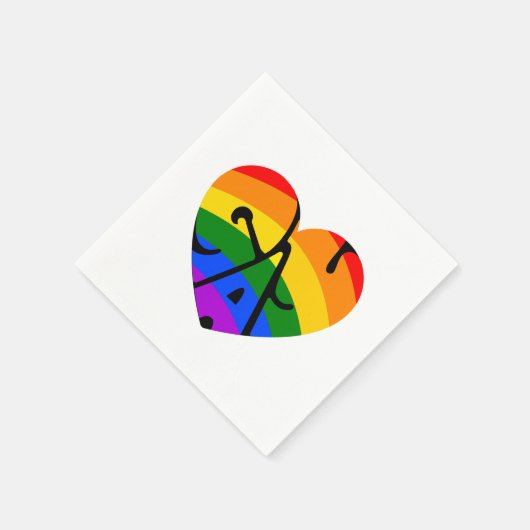 Gay Heart Serviette (Ecke)