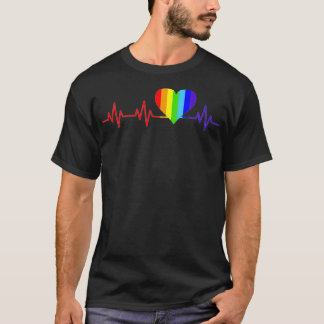 Gay Heartbeat Liebe Life Rainbow Prilag Gay Stu T-Shirt
