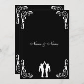 Gay Hochzeit - Raum und Raum Einladung (Vorne/Hinten)