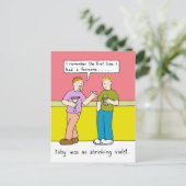 Gay Humor der Foursome Cartoon Postkarte (Stehend Vorderseite)