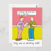 Gay Humor der Foursome Cartoon Postkarte (Vorne/Hinten)