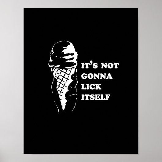 Gay Humor lecken sich rückwärts (Lieferwagen Line) Poster (Vorne)