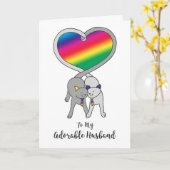 Gay Husband Anniversary Rainbow Cards Card Karte (Gelbe Blume)