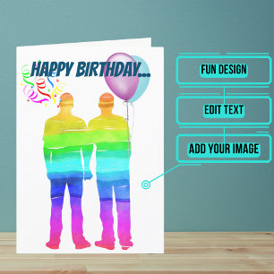 Gay Husband Birthday Karte