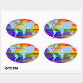 "Gay I Am" World Map Stickers (Blatt)