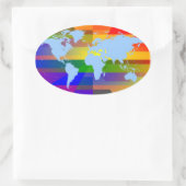 "Gay I Am" World Map Stickers (Tasche)