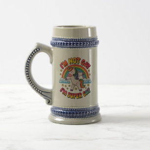 Gay Ich Bin Super Gay Sublimation-60681 Tri-Blend Bierglas
