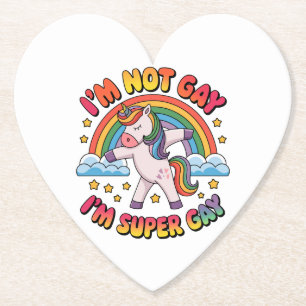 Gay Ich Bin Super Gay Sublimation-60681 Tri-Blend Untersetzer