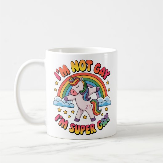 Gay Im Super Gay Sublimation-60681 Tri-Blend Shir Kaffeetasse (Links)