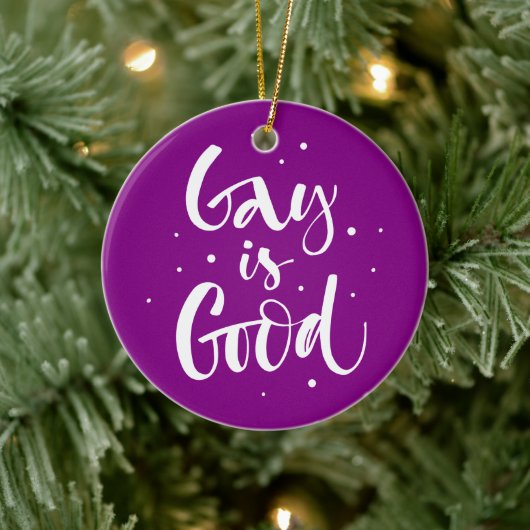 Gay is Good Keramik Ornament (Baum)