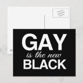 GAY IST DER NEUE SCHWARZ -.pnng Postkarte (Vorne/Hinten)