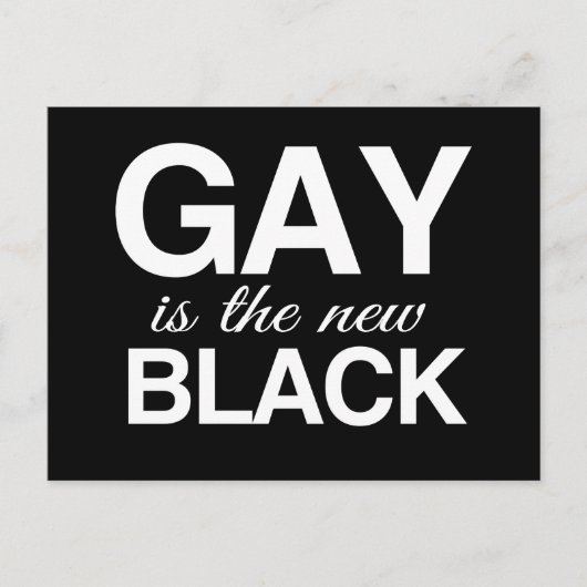 GAY IST DER NEUE SCHWARZ -.pnng Postkarte (Vorderseite)