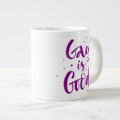 Gay ist gut Jumbo-Tasse (Vorderseite Rechts)