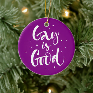Gay ist gut keramik ornament