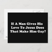 Gay Jesus Postkarte (Vorne/Hinten)