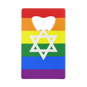 Gay Jewish Pride Flag Geldbeutel Flaschenöffner (Rückseite)