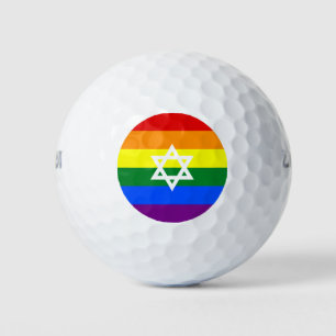 Gay Jewish Pride Flag Golfball