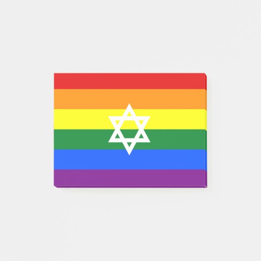 Gay Jewish Pride Flag Post-it Klebezettel (Vorderseite)