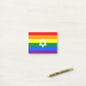 Gay Jewish Pride Flag Post-it Klebezettel (Auf Schreibtisch)