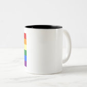 Gay Jewish Pride Flag Zweifarbige Tasse (VorderseiteRechts)
