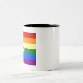 Gay Jewish Pride Flag Zweifarbige Tasse (Mittel)