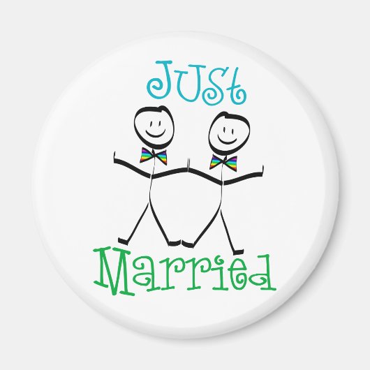 Gay Just Married Favorits Magnet (Vorne)