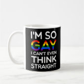 Gay kann also kein glanzloses Zitat denken Kaffeetasse (Links)