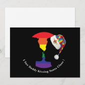 Gay Kiss Christmas Card Feiertagskarte (Vorne/Hinten)