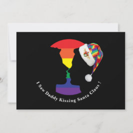 Gay Kiss Christmas Card Feiertagskarte