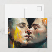 Gay Kiss Postcard Postkarte (Vorne/Hinten)