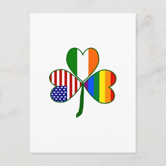 Gay Kleeblatt Postkarte (Vorderseite)