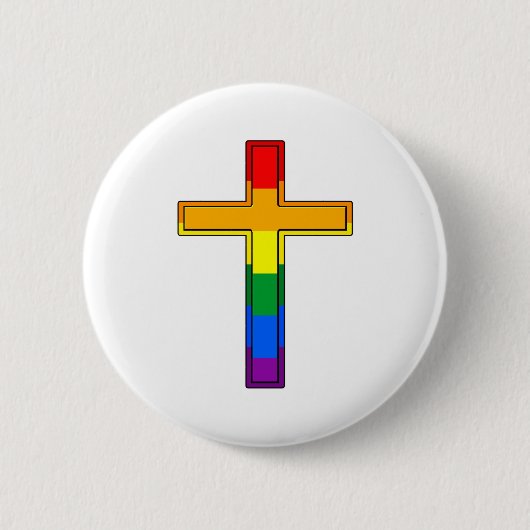 Gay-Kreuz Button (Vorderseite)