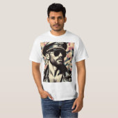 Gay Leather Daddy Biker Tom of Finland Tribute Art T-Shirt (Vorne ganz)