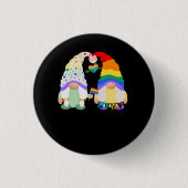 Gay Les Trans Bi Pride Gnomes Liebe Regenbogenflag Button (Vorderseite)