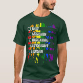 Gay Lesbian Bisexual Straight Human Pride Gender T-Shirt (Vorderseite)