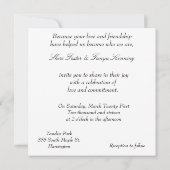 Gay Lesbian Chalkboard Design Hochzeit Einladung (Rückseite)