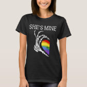 Gay Lesbian Couple Matching Skeleton Heart NL 4 T-Shirt (Vorderseite)