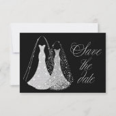 Gay Lesbian Elegant Save the Date (Vorderseite)