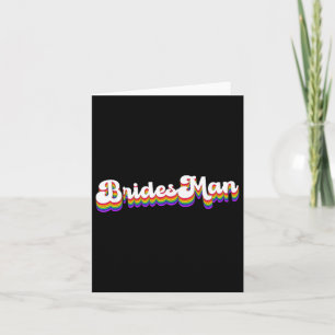 Gay Lesbian Lgbt Wedding Party Bridesman T-Shirt B Karte
