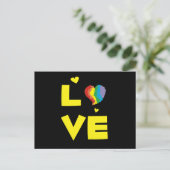 Gay Lesbian "Liebe" Pride Heart Gifts Postkarte (Stehend Vorderseite)