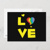 Gay Lesbian "Liebe" Pride Heart Gifts Postkarte (Vorne/Hinten)