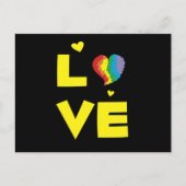 Gay Lesbian "Liebe" Pride Heart Gifts Postkarte (Vorderseite)