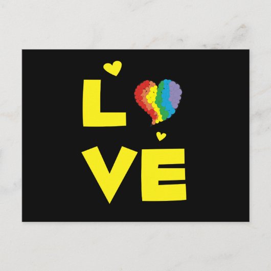 Gay Lesbian "Liebe" Pride Heart Gifts Postkarte (Vorderseite)